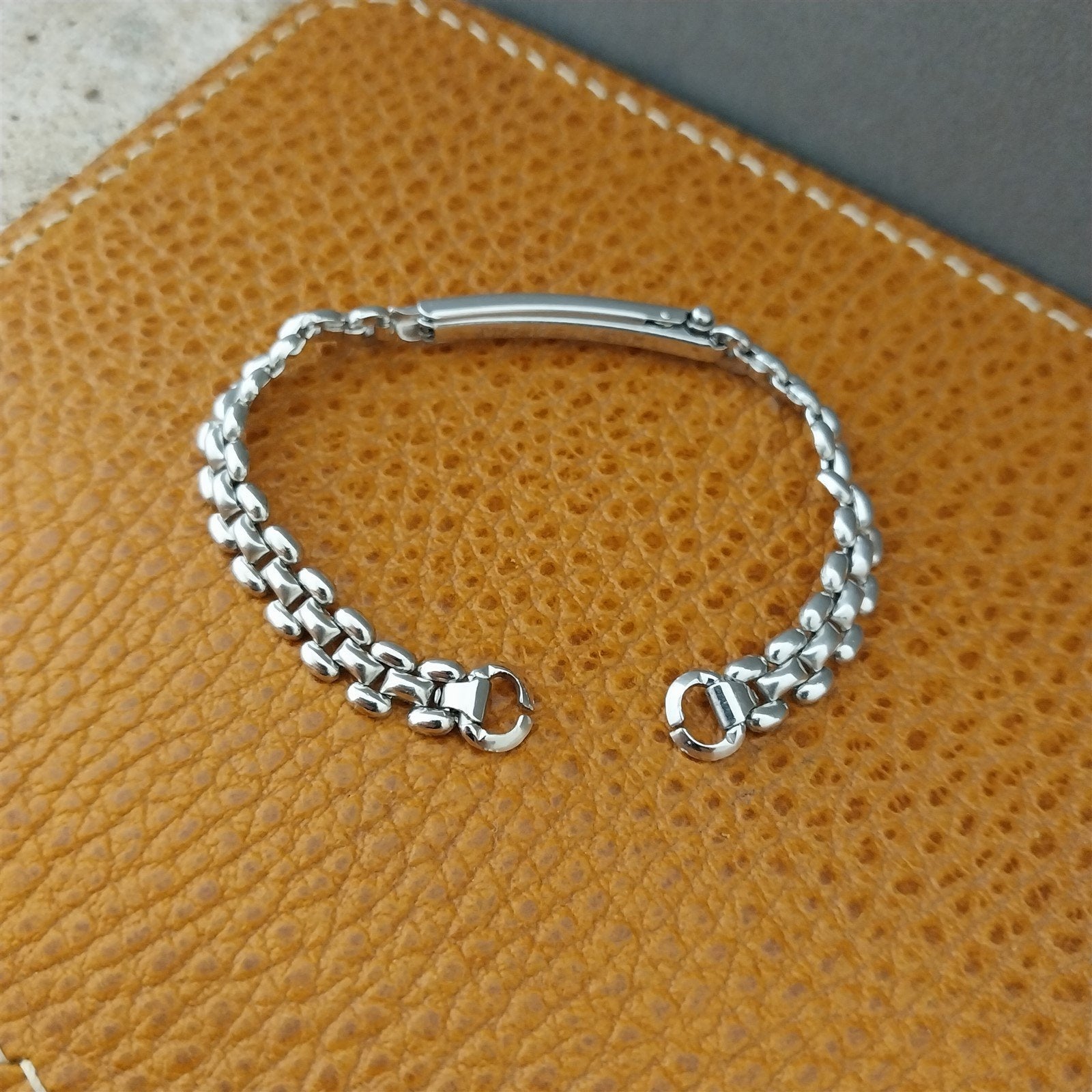 Vintage 1950s Ladies 1/2" White Gold-Filled Hadley Unused Cocktail Watch Band