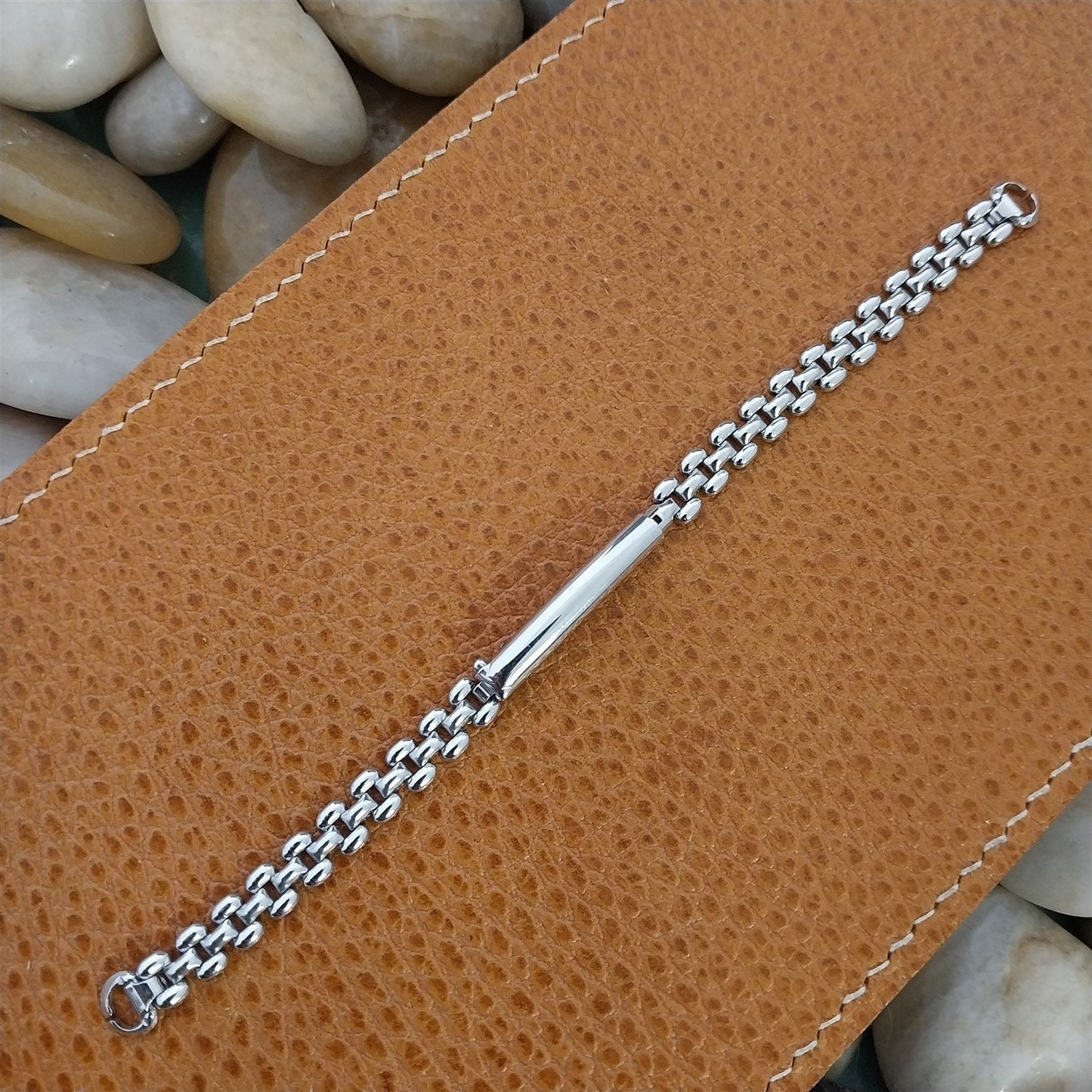 Vintage 1950s Ladies 1/2" White Gold-Filled Hadley Unused Cocktail Watch Band