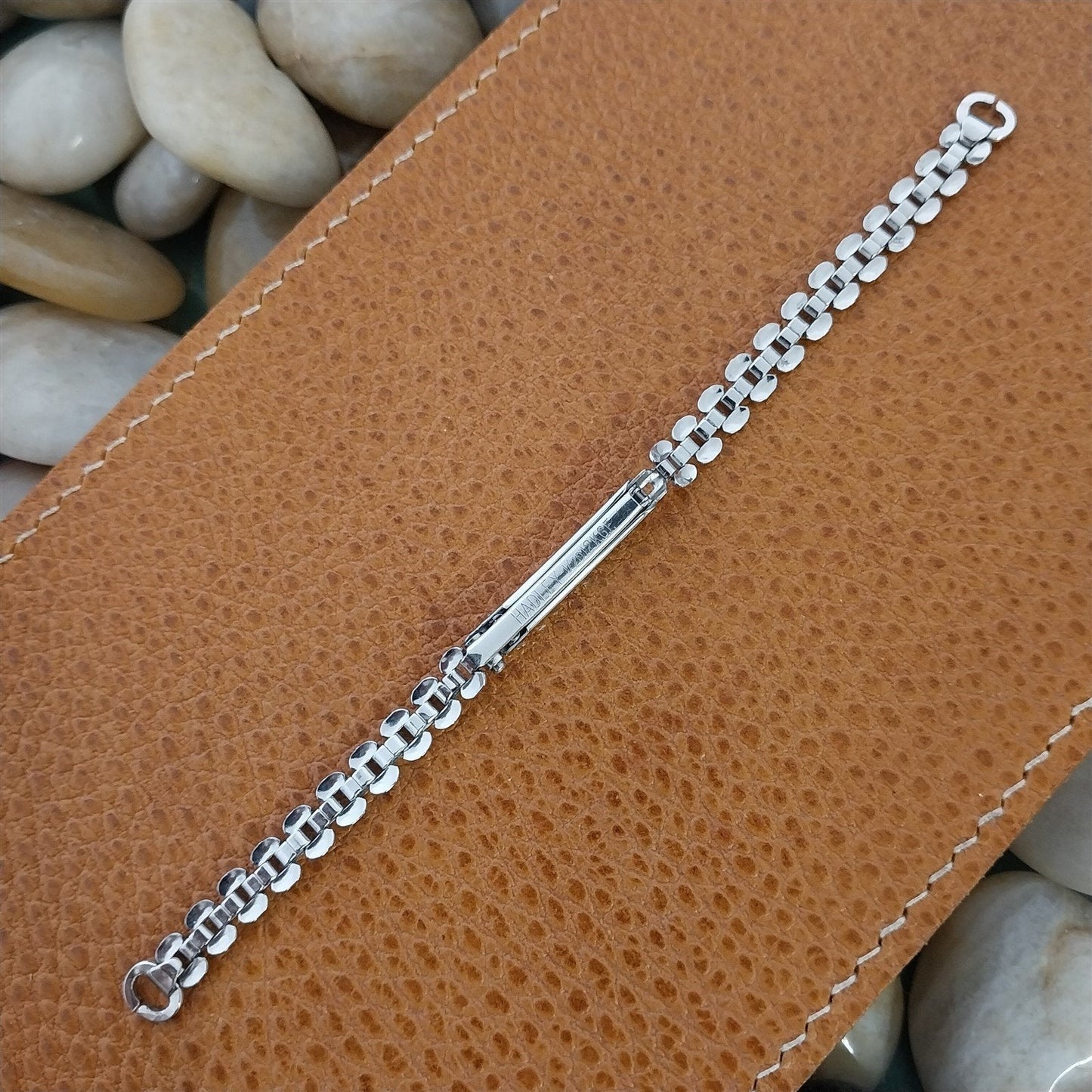 Vintage 1950s Ladies 1/2" White Gold-Filled Hadley Unused Cocktail Watch Band