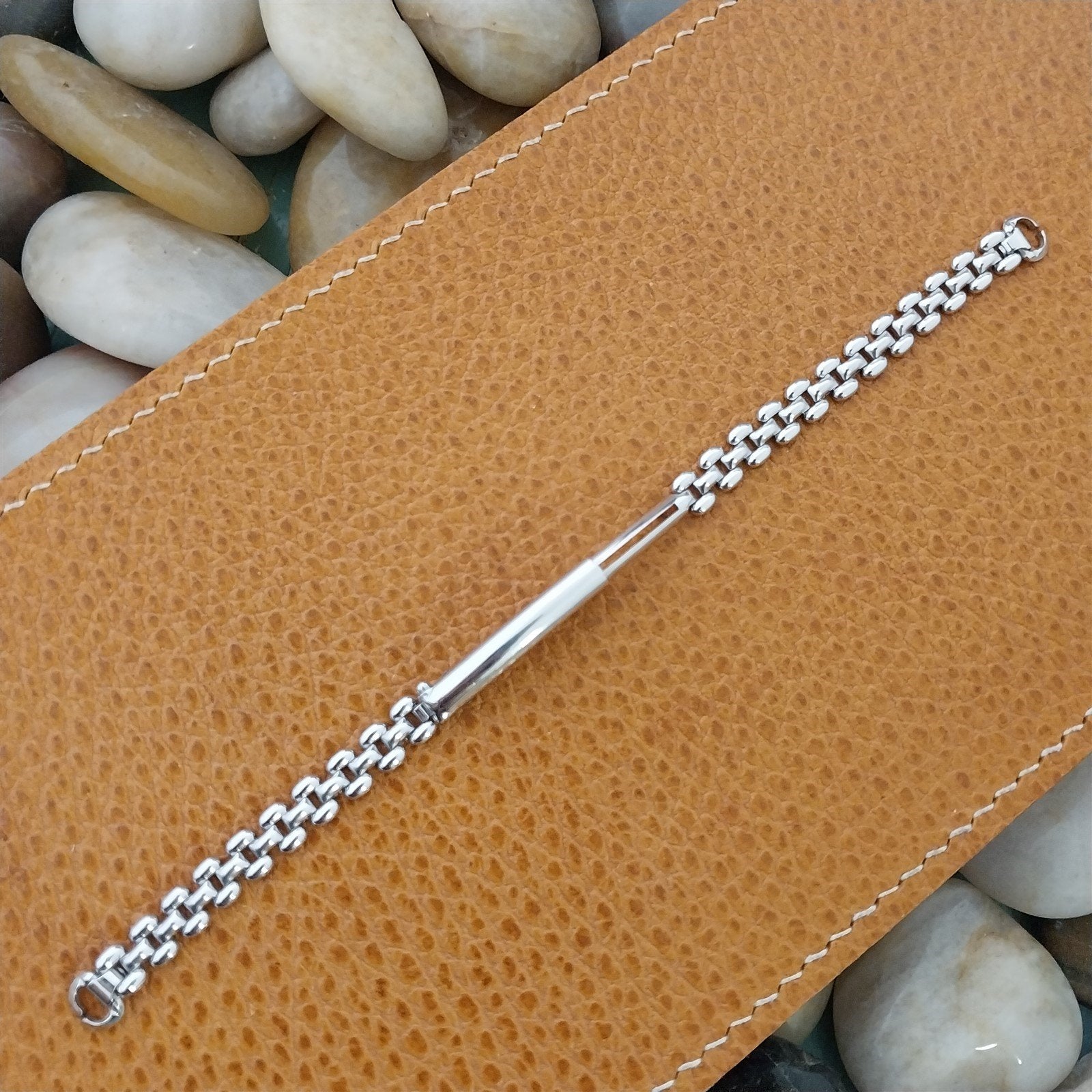 Vintage 1950s Ladies 1/2" White Gold-Filled Hadley Unused Cocktail Watch Band