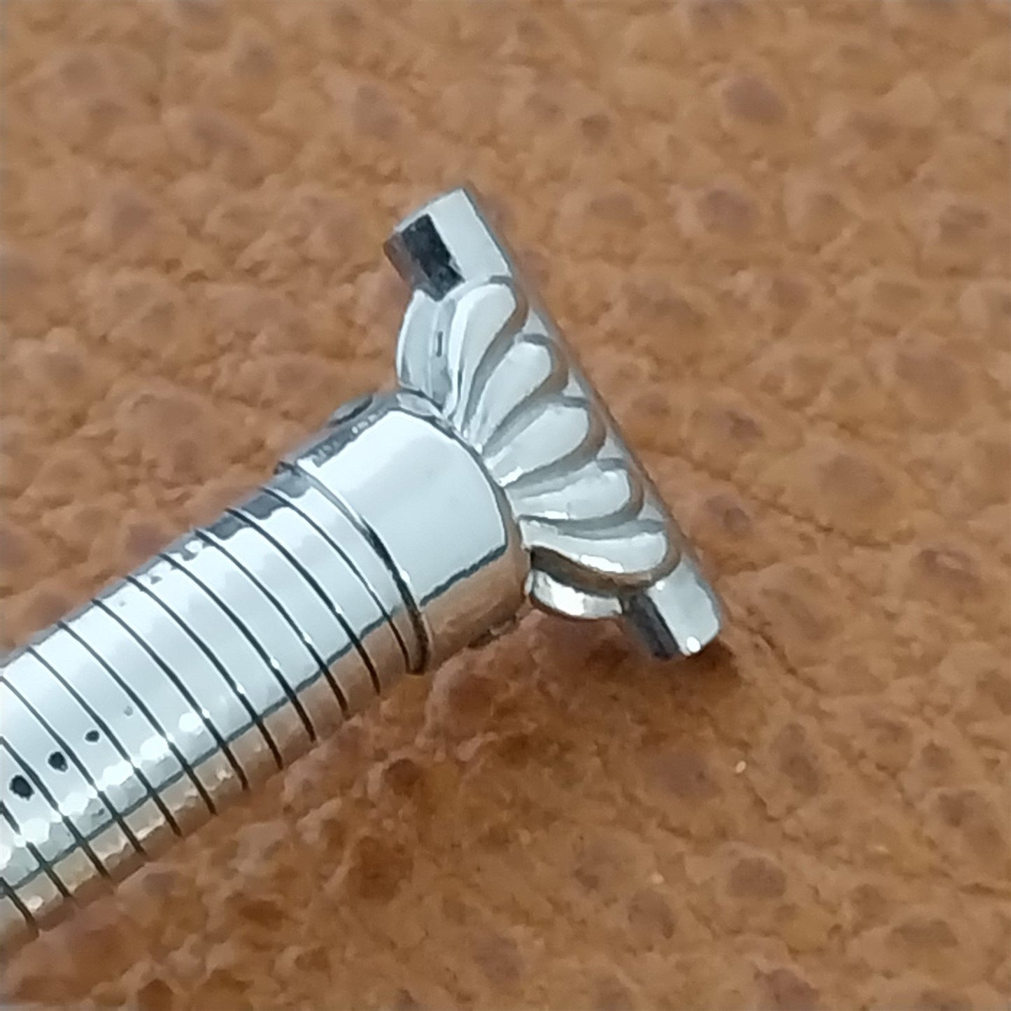 Vintage 1/2"Ladies 40s White GoldFill Forstner Expansion Cocktail Watch Bracelet