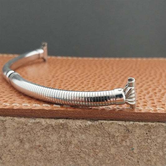 Vintage 1/2"Ladies 40s White GoldFill Forstner Expansion Cocktail Watch Bracelet