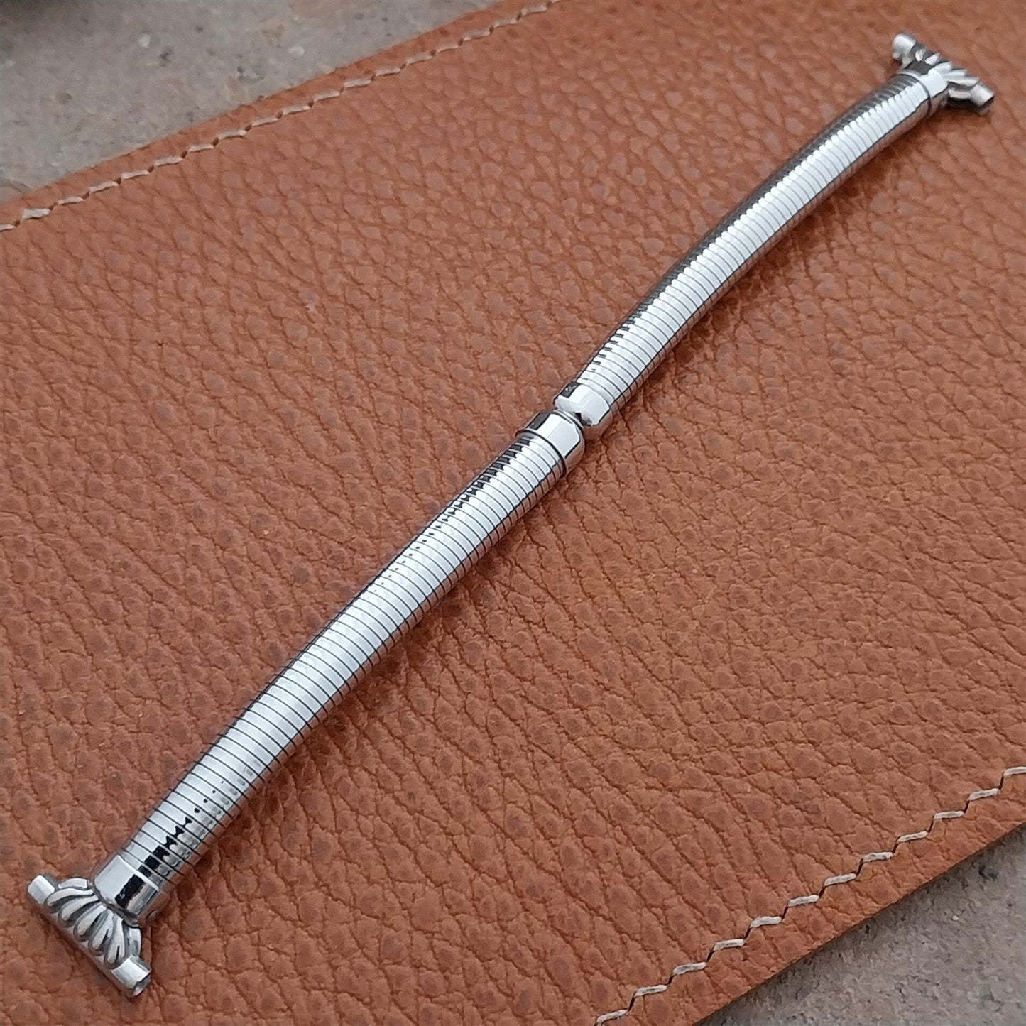 Vintage 1/2"Ladies 40s White GoldFill Forstner Expansion Cocktail Watch Bracelet