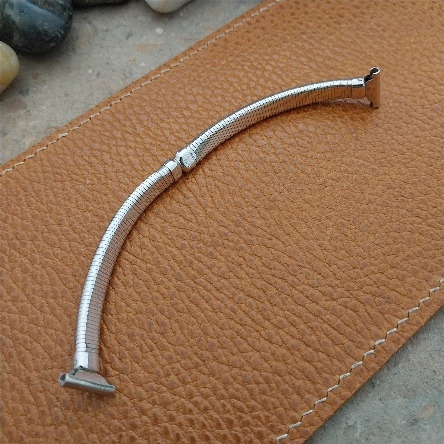 Vintage 1/2"Ladies 40s White GoldFill Forstner Expansion Cocktail Watch Bracelet