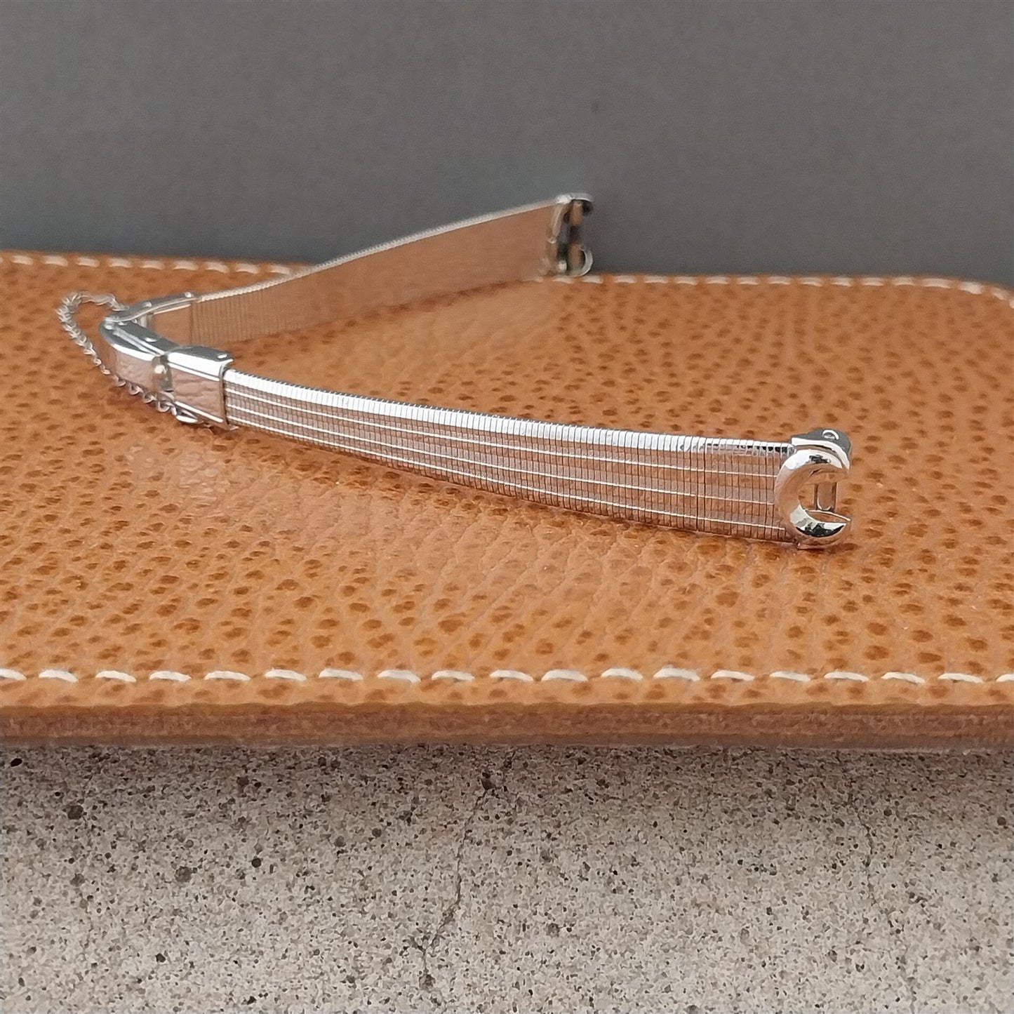 Vintage Ladies 1940s-1950s White Gold-Fill Forstner Classic Cocktail Watch Band