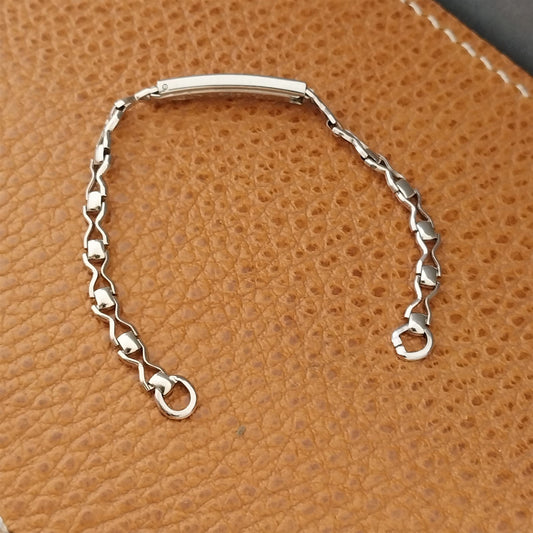 1940s Vintage Ladies Lenox USA 12k White Gold Filled 2 Piece Watch Bracelet