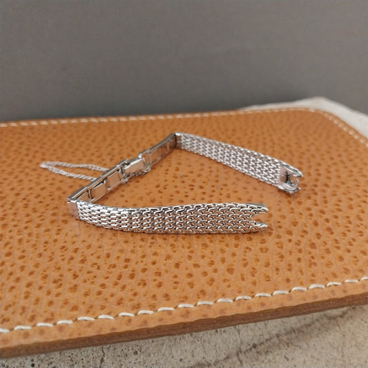 Classic Hadley White Gold-Filled Mesh Ladies Unused 1960s Vintage Watch Band