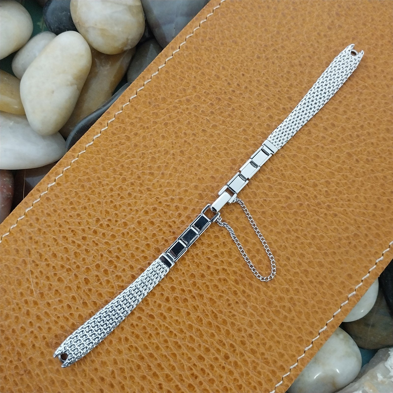 Classic Hadley White Gold-Filled Mesh Ladies Unused 1960s Vintage Watch Band