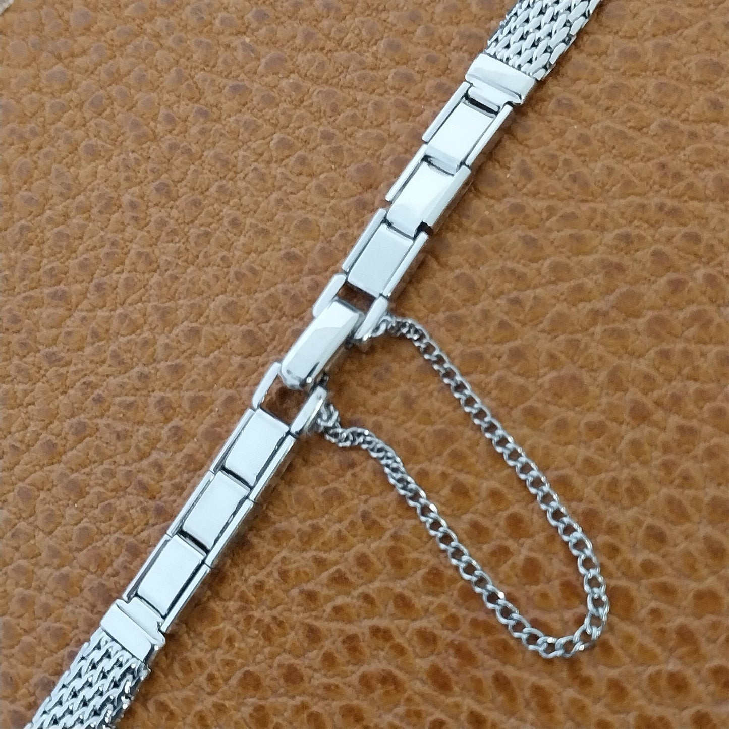 Classic Hadley White Gold-Filled Mesh Ladies Unused 1960s Vintage Watch Band