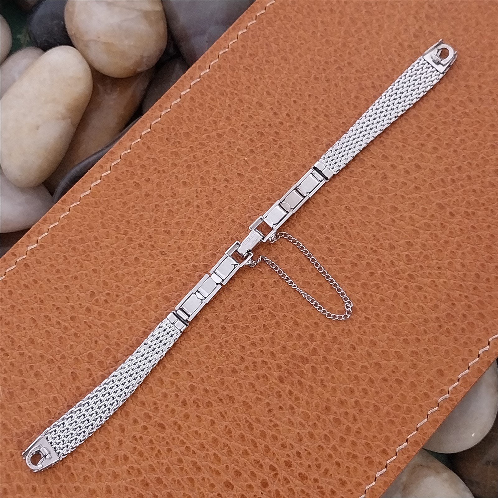 Classic Hadley White Gold-Filled Mesh Ladies Unused 1960s Vintage Watch Band