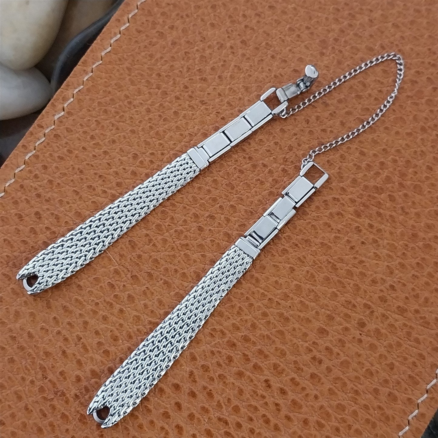 Classic Hadley White Gold-Filled Mesh Ladies Unused 1960s Vintage Watch Band