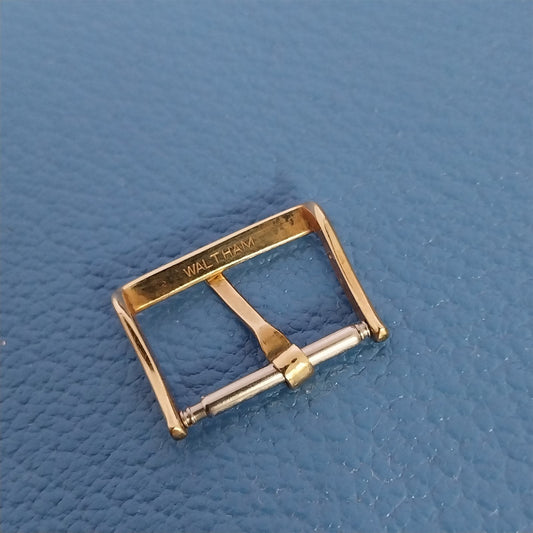 Vintage 5/8" Waltham Logo Yellow Gold-Tone 1940s 1950s Unused nos Watch Buckle