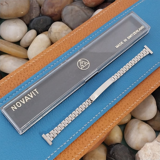 Vintage 1970-80s Ladies 12mm NSA Novavit Stainless Steel Unused nos Watch Band