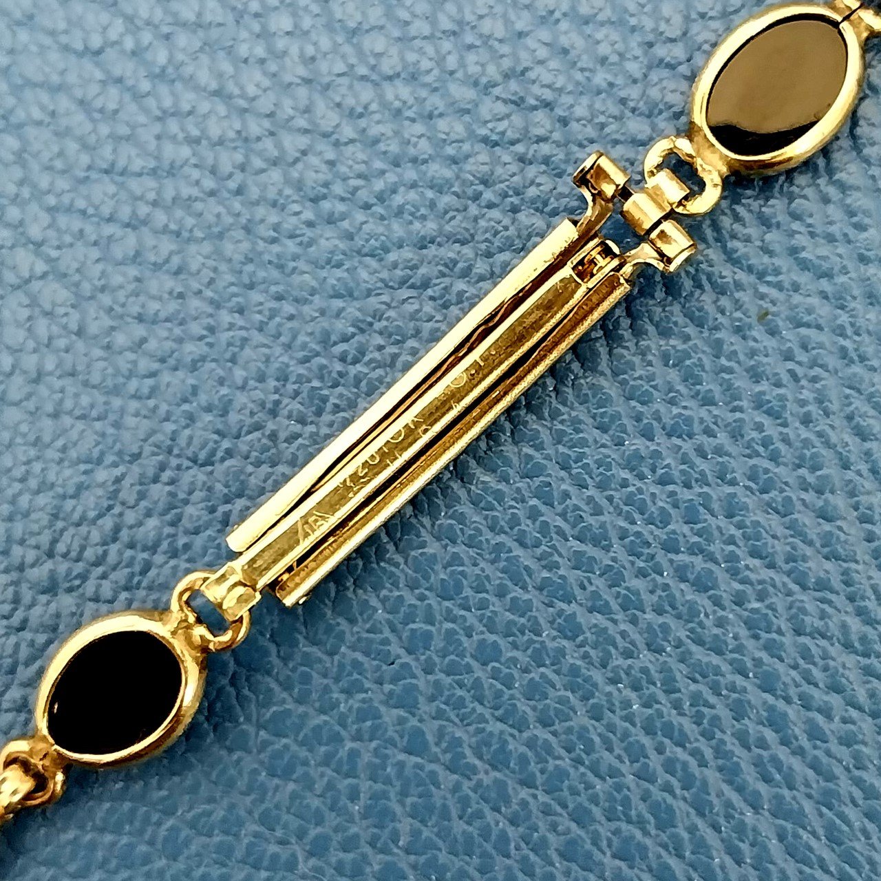 Ladies 10k Yellow Gold-Filled & Onyx JB Champion Unused 1960s Vintage Watch Band