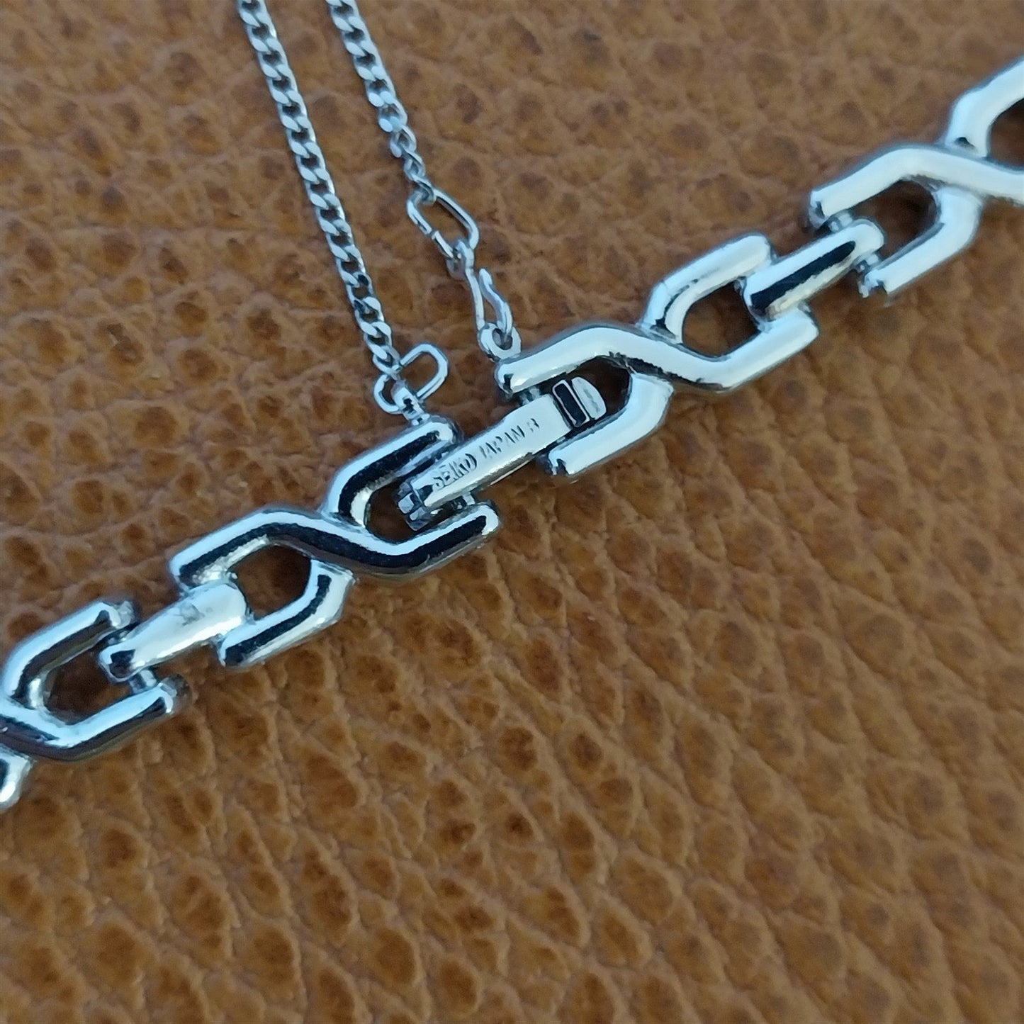 Seiko Japan B Ladies Silver Tone nos Unused Vintage Watch Band