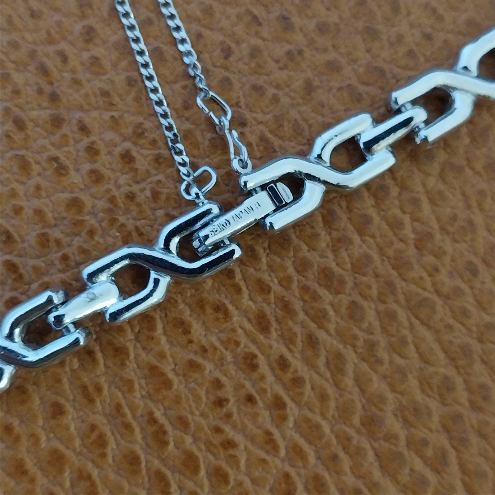 Seiko Japan B Ladies Silver Tone nos Unused Vintage Watch Band