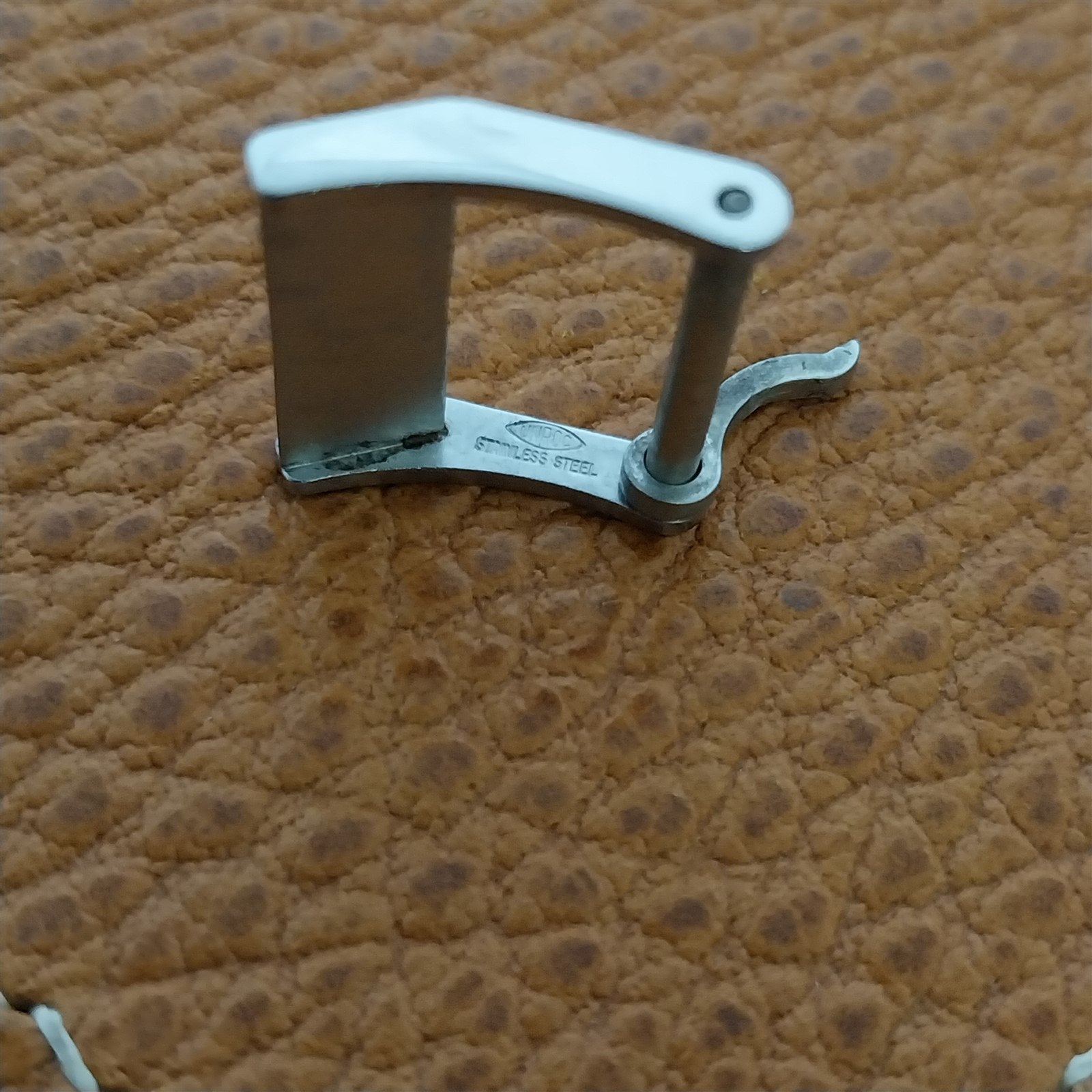 Vintage 14mm Certina Logo Silver-Tone Buckle Swiss Unroc For Classic Watch Band