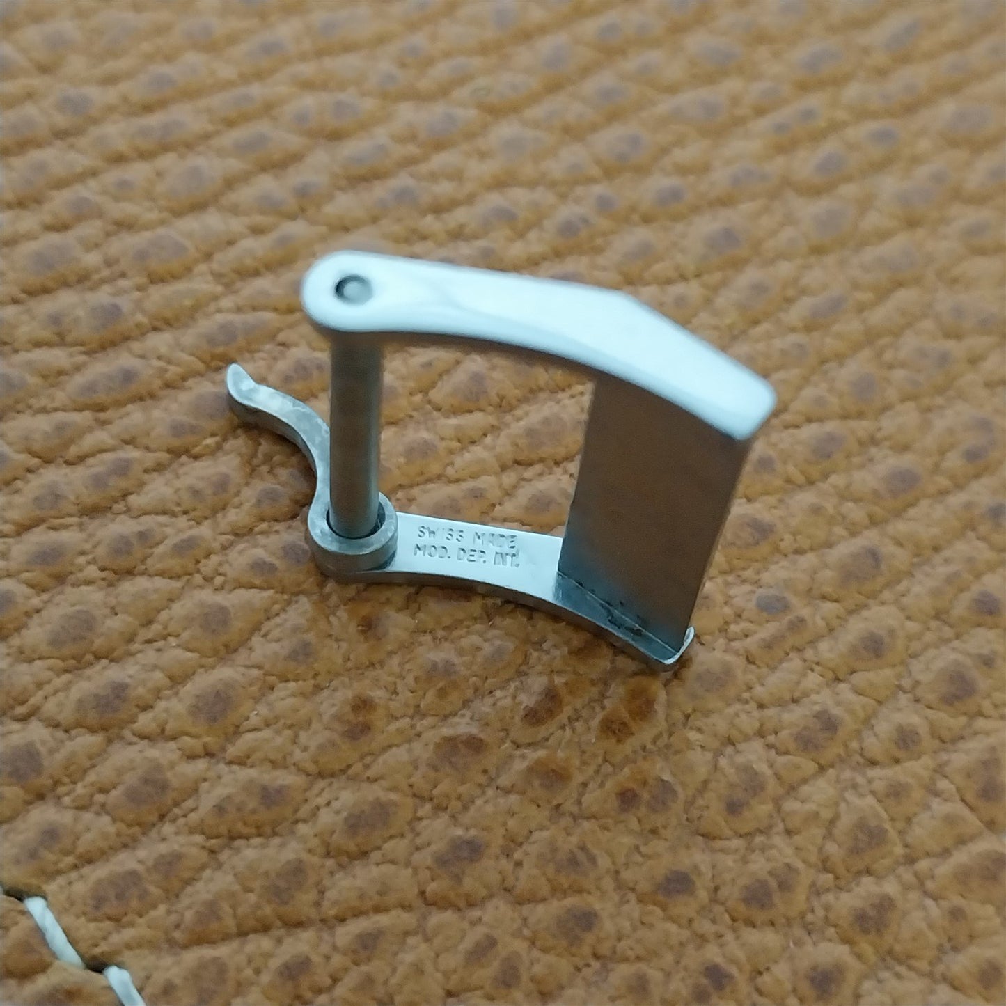 Vintage 14mm Cyma Logo Silver-Tone Buckle Swiss Unroc For Classic Watch Band