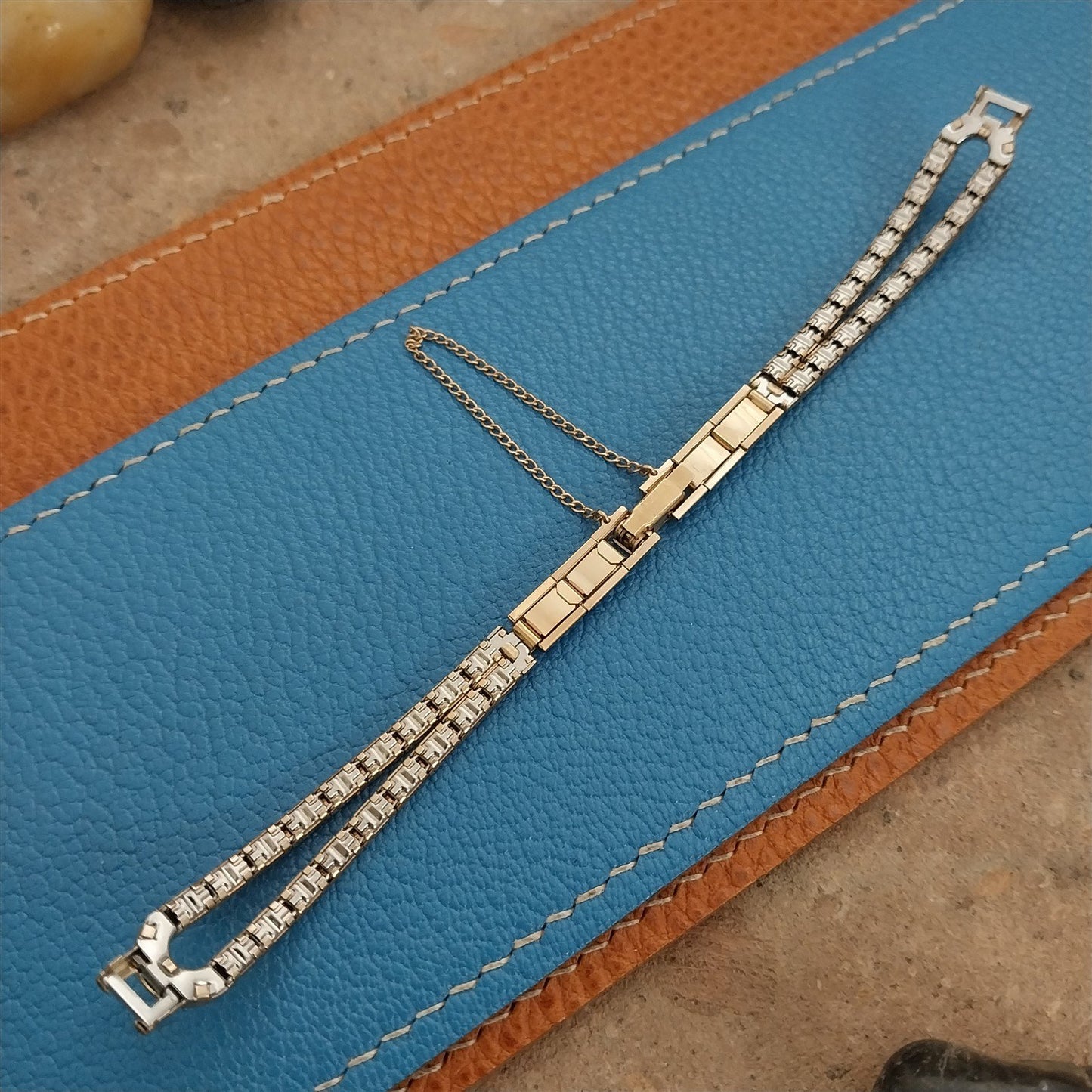 1950s Ladies 10k Yellow Gold-Filled Vintage Eton Mona Lisa Unused Watch Band