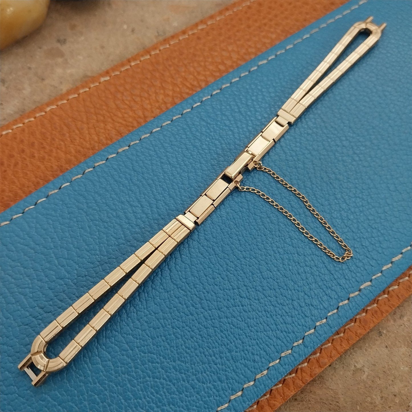 1950s Ladies 10k Yellow Gold-Filled Vintage Eton Mona Lisa Unused Watch Band