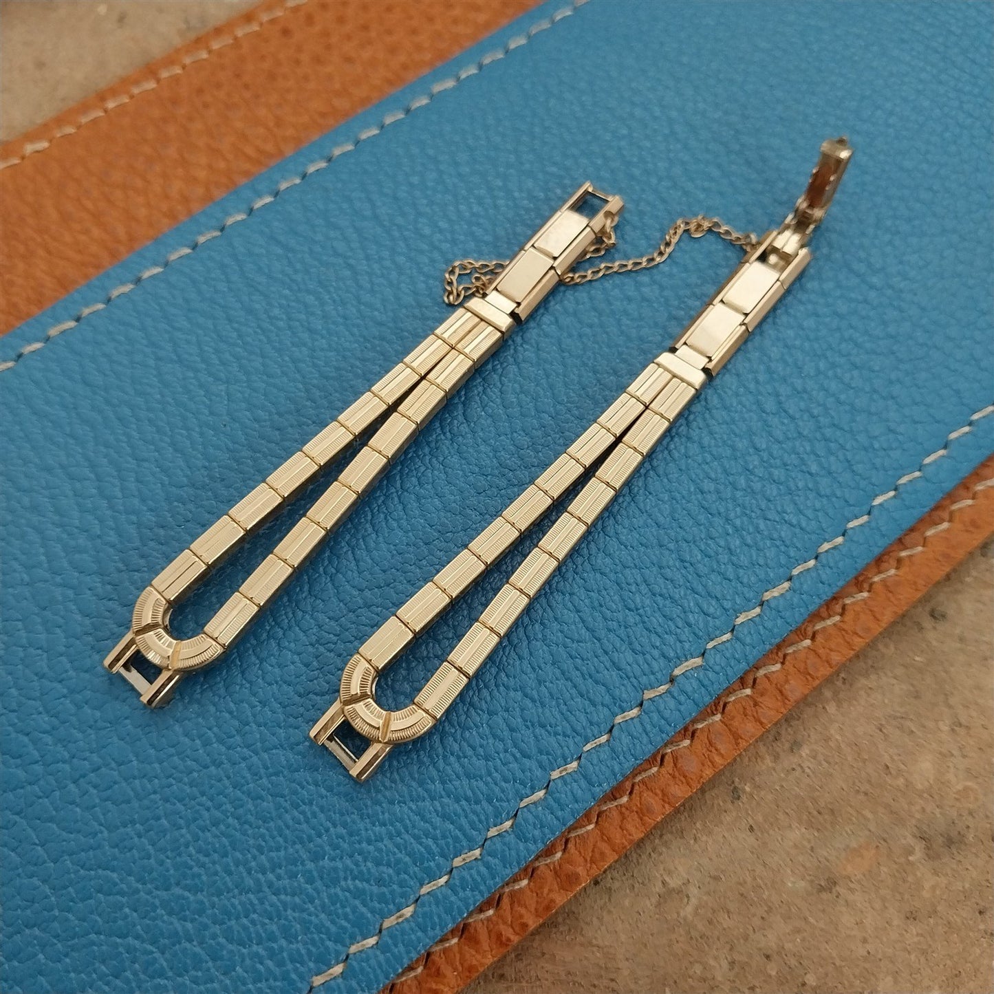 1950s Ladies 10k Yellow Gold-Filled Vintage Eton Mona Lisa Unused Watch Band