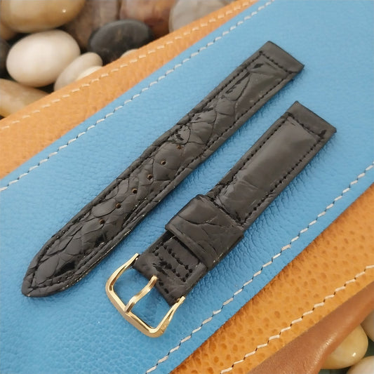 Kreisler Black Turtle 5/8" Unused Classic 1960s Vintage Watch Band