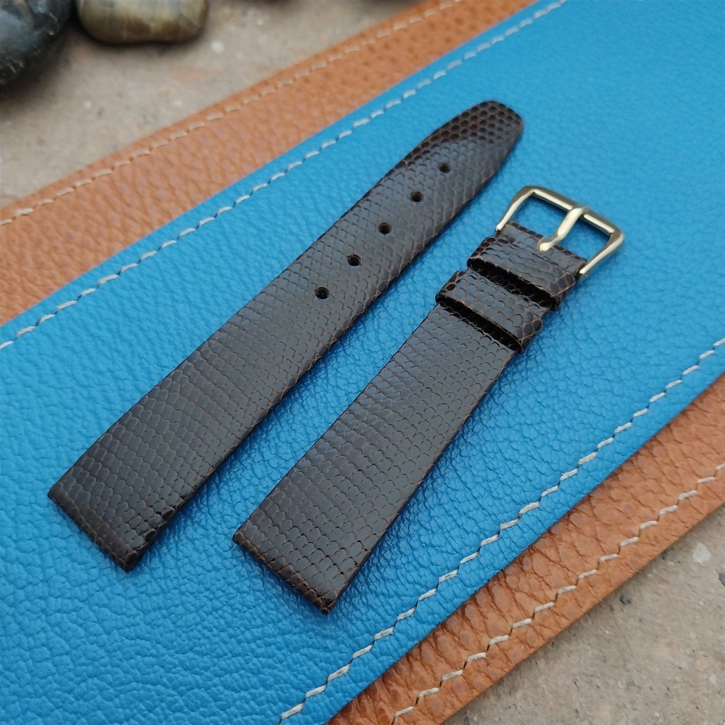 Vintage 16mm Baume Mercier Swiss NOS Unused Lizard Classic Watch Strap