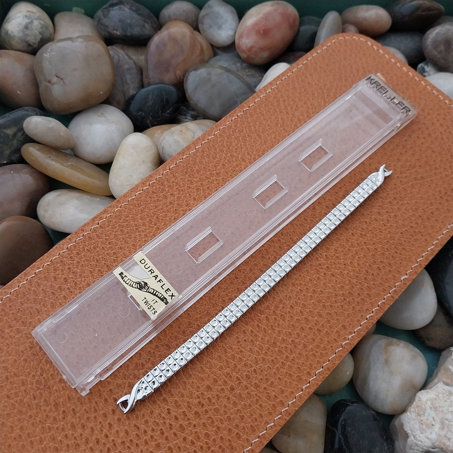 Vintage White Gold-Filled Ladies Kreisler MCM Unused 1960s Cocktail Watch Band