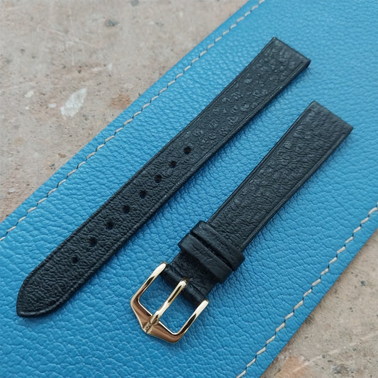 14mm Ladies Hirsch Black Saddle Leather Watch Strap