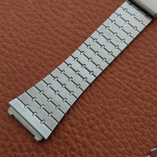 Vintage 2-Piece Stainless Steel 18mm Flared nos lcd quartz nos Unused Watch Band