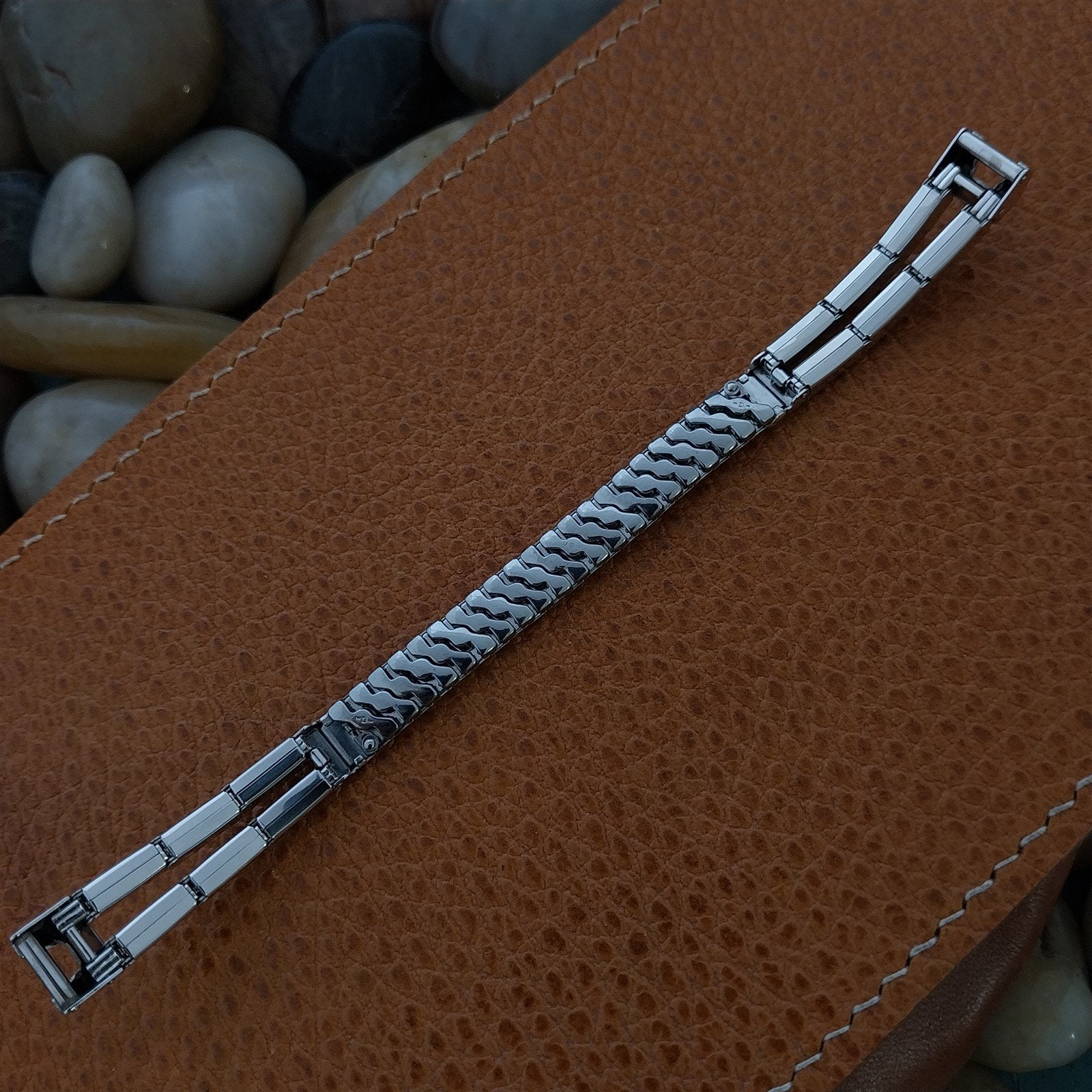 Vintage White Gold-Filled Ladies Gemex USA Expansion Unused 1960s Watch Band