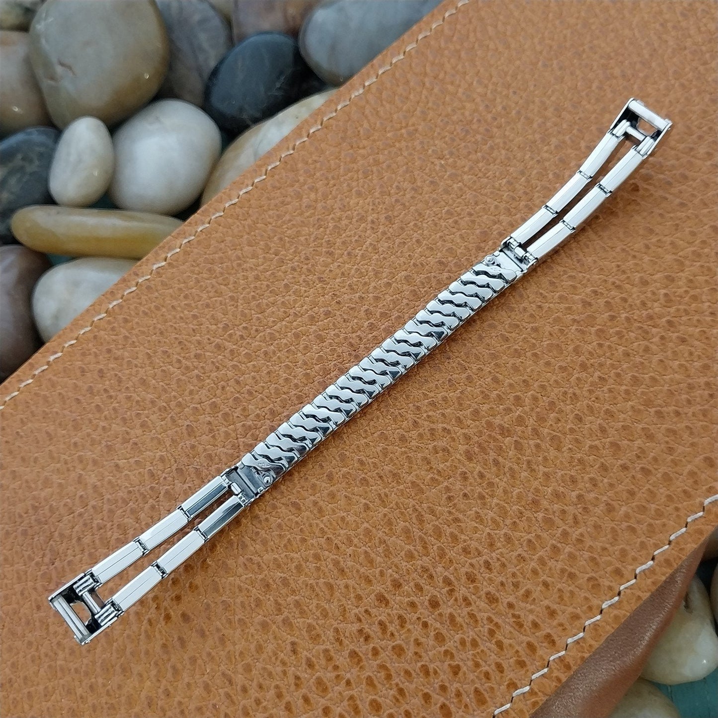 Vintage White Gold-Filled Ladies Gemex USA Expansion Unused 1960s Watch Band