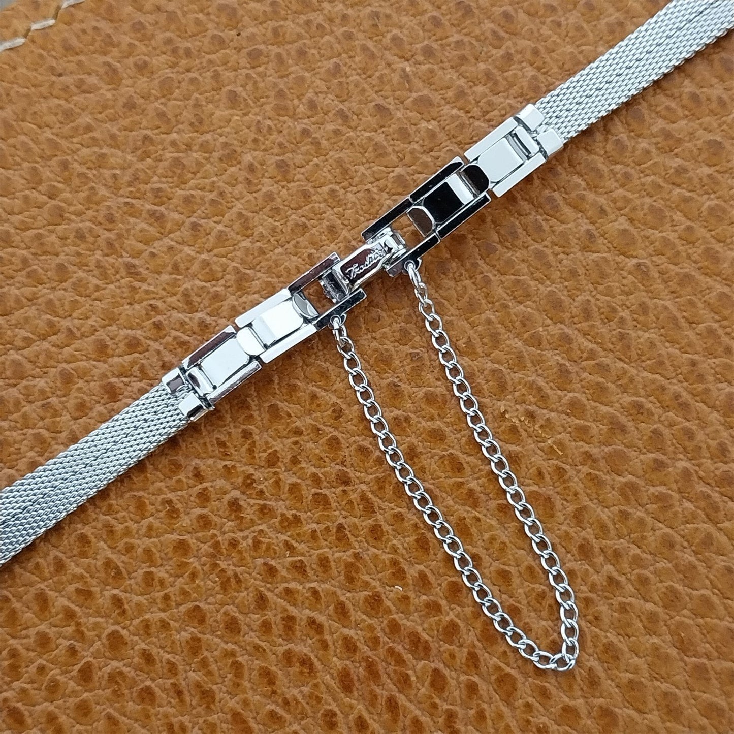 White Gold-Filled Mesh Ladies Sears Tradition Champion 1960s Vintage Watch Band