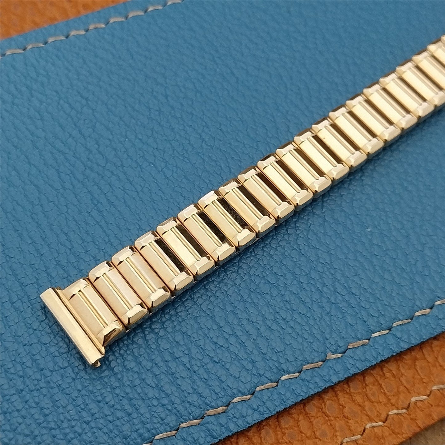 Vintage Yellow Gold-Filled Ladies Gemex 1/2" Expansion Unused 1960s Watch Band