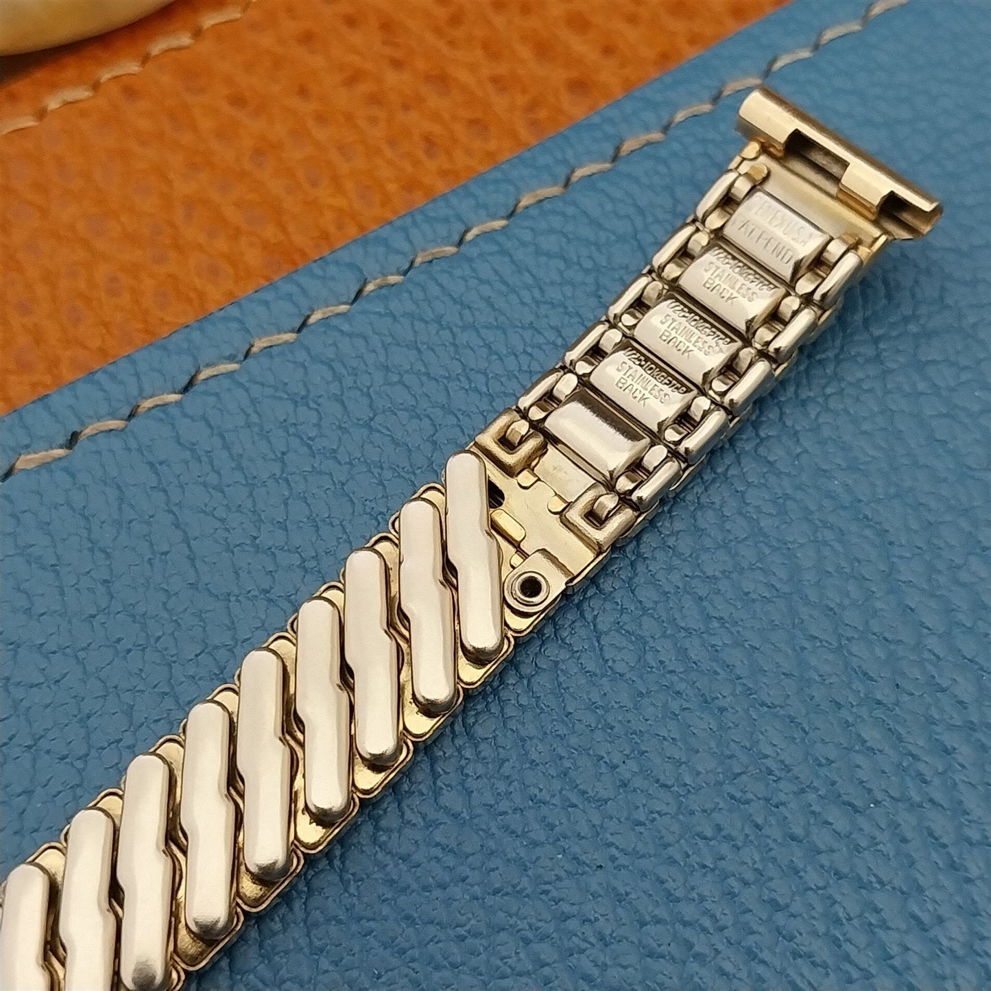 Vintage Yellow Gold-Filled Ladies Gemex 1/2" Expansion Unused 1960s Watch Band