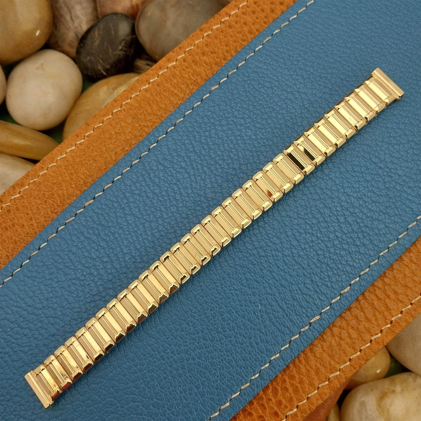 Vintage Yellow Gold-Filled Ladies Gemex USA Expansion Unused 1960s Watch Band