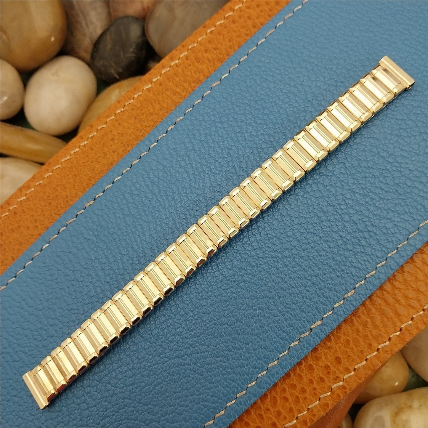 Vintage Yellow Gold-Filled Ladies Gemex USA Expansion Unused 1960s Watch Band