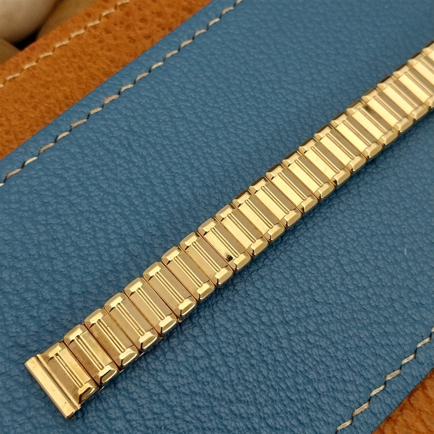 Vintage Yellow Gold-Filled Ladies Gemex USA Expansion Unused 1960s Watch Band