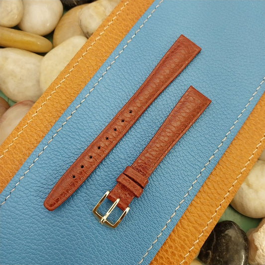 13mm Hirsch Arizona Brown Tapered Leather Unused nos Vintage Watch Band