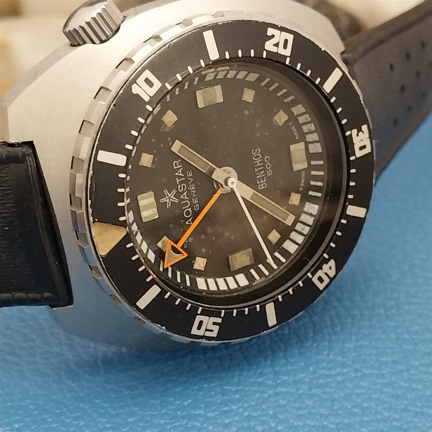 Original Aquastar Benthos 500 Vintage Diver Watch