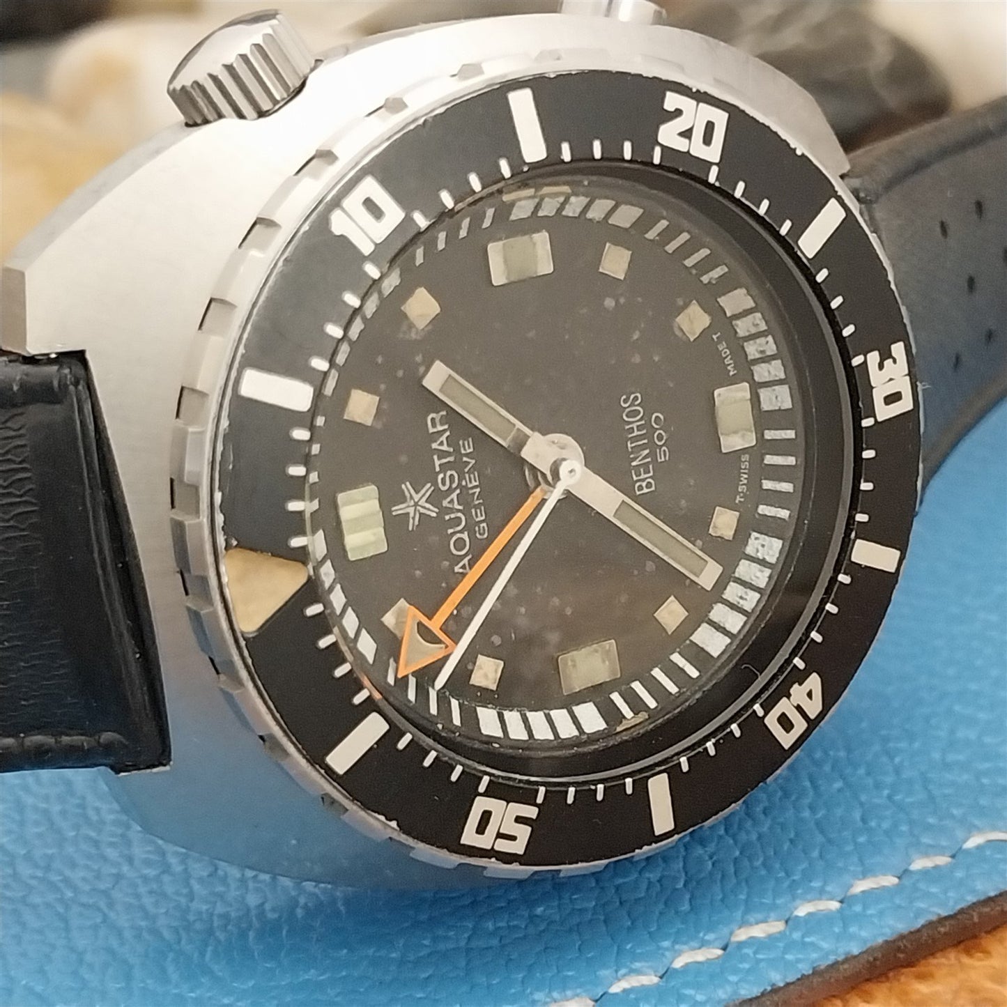 Original Aquastar Benthos 500 Vintage Diver Watch