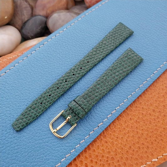 13mm Hadley Roma Green Lizard Grain Leather Ladies nos Unused Vintage Watch Band