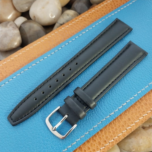 18mm Hadley Roma Long Black Oil-Tanned Leather Unused Watch Band