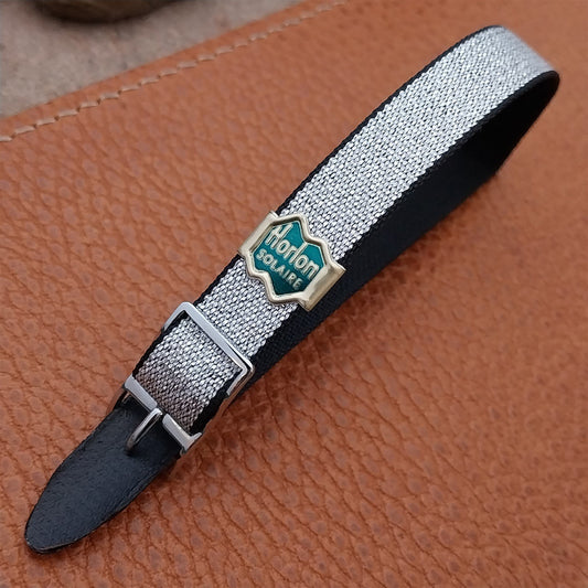 Vintage 11mm Horlon Silver Metallic Perlon Single Pass Ladies Unused Watch Band