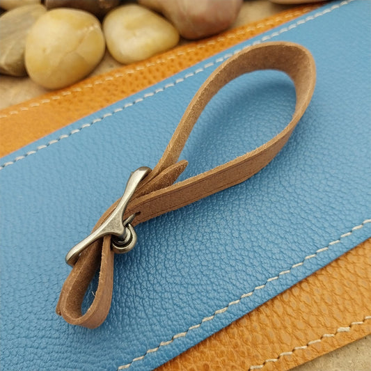Veg Tanned Pigskin Vintage Pocket Watch Fob Strap With Premium Solid Buckle
