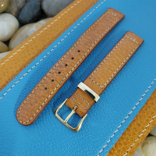 9/16" Hamilton Classic Pigskin Unused Vintage Watch Band & Gold-Tone Logo Buckle