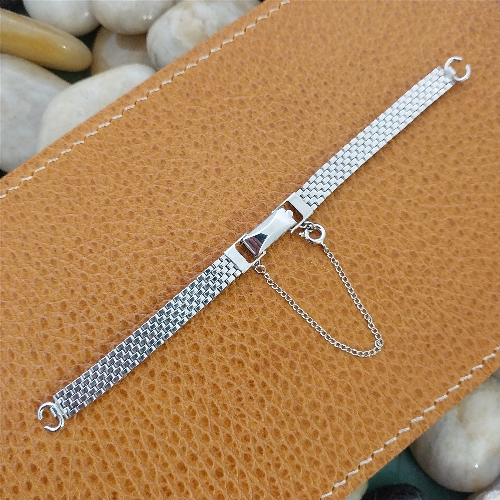 1950s Vintage Ladies Lenox 12k White Gold Filled Unused Cocktail Watch Bracelet