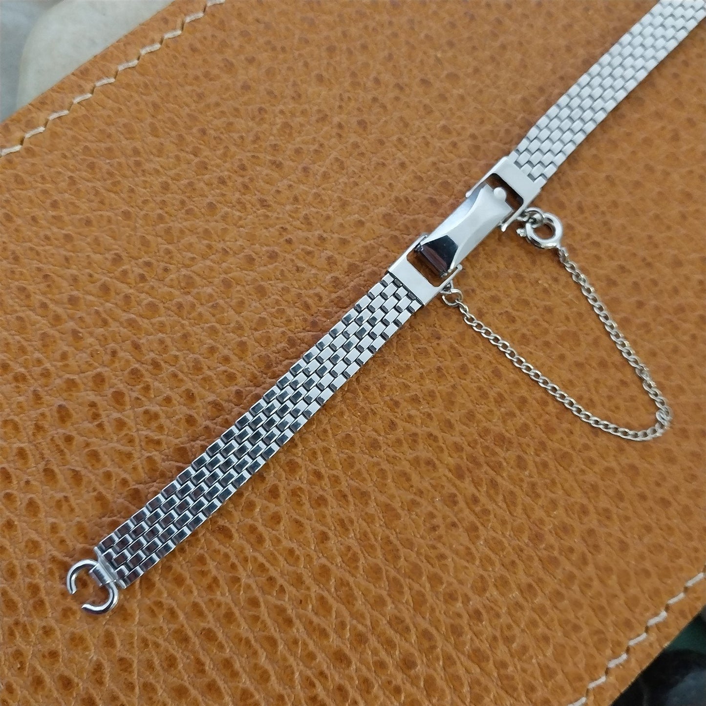 1950s Vintage Ladies Lenox 12k White Gold Filled Unused Cocktail Watch Bracelet