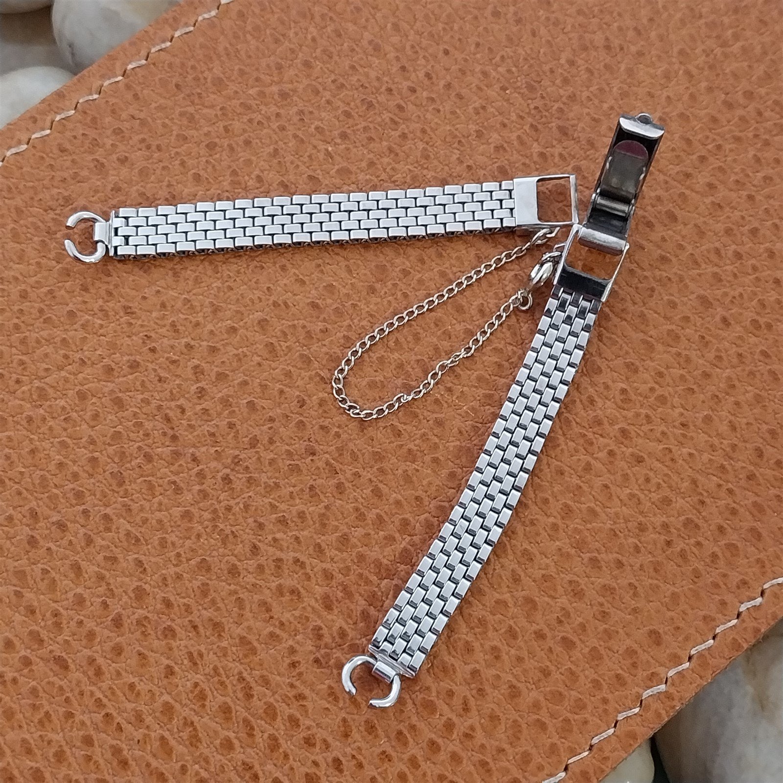 1950s Vintage Ladies Lenox 12k White Gold Filled Unused Cocktail Watch Bracelet