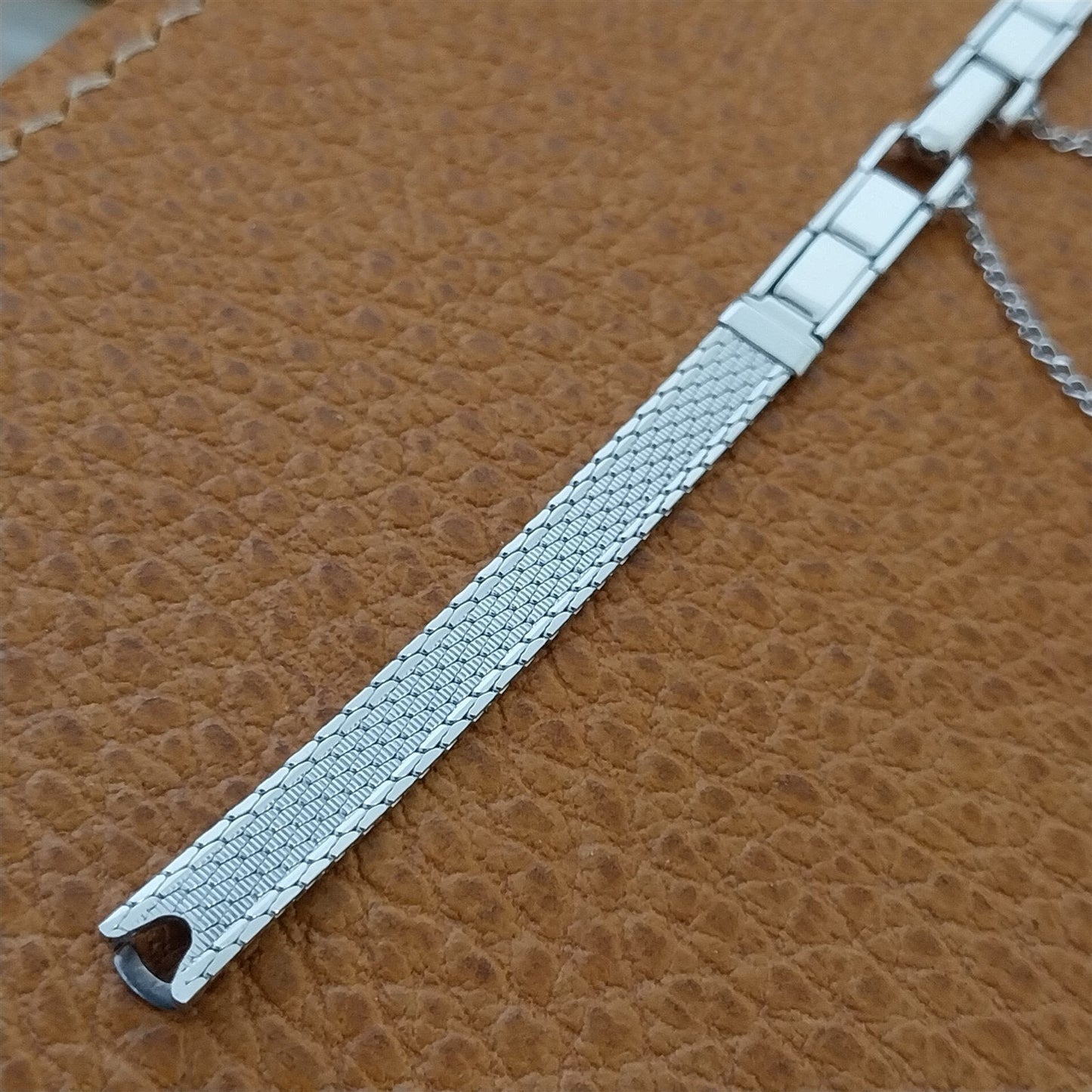 10K White Gold-Filled Mesh Ladies Kestenmade Unused 1960s Cocktail Watch Band